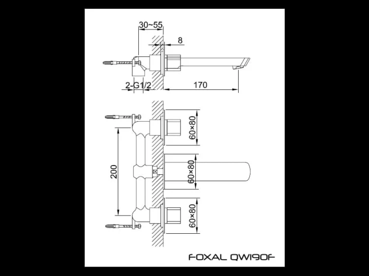Foxal Kohlman bateria umywalkowa chrom - QW190F