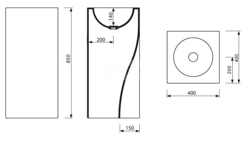 REA Marmorin umywalka STOJĄCA - 211 040 020 010