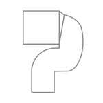 Vario Villeroy&Boch łuk spustowy do odpływu pionowego - 87010000