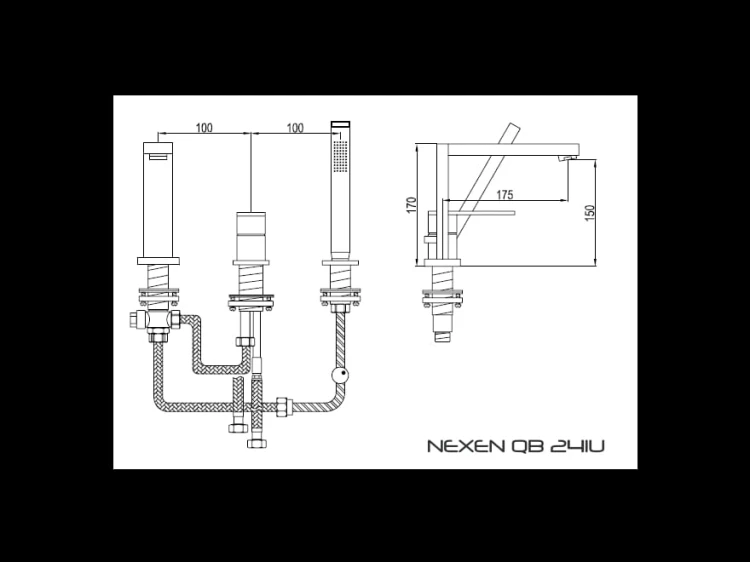 Nexen Kohlman bateria wannowa chrom – QB241U
