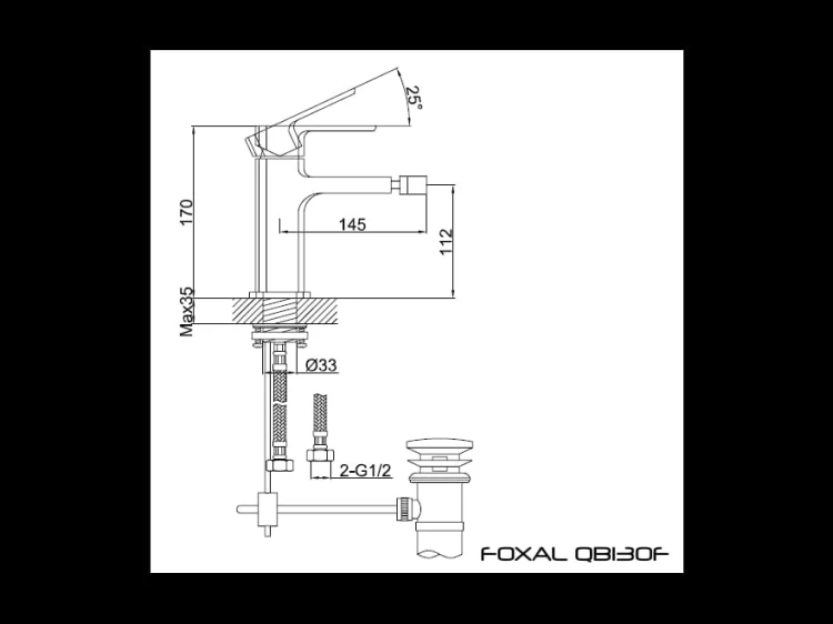 Foxal Kohlman bateria bidetowa chrom - QB130F