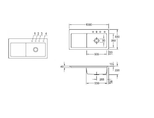 Subway 60 XL Premiumline V&B zlew ceramiczny  671901KW