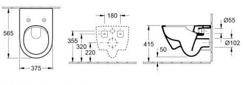 Subway 2.0 Villeroy&Boch miska WC wisząca DirectFlush white alpin - 5614 R0 01