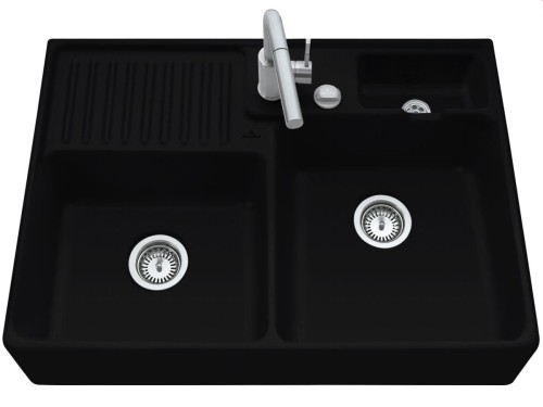 Villeroy&Boch Premiumline zlewozmywak modułowy dwukomorowy kucheny 90 korek automatyczny chromit - 632392J0