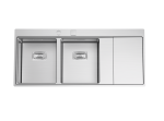 Xeron 116 Hansloren by Rodi zlew 2 kom z ociekaczem 1160x520 KA lewy stal szczotkowana - XESL-3FAD