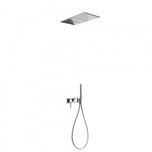 3V Tres podtynkowy zestaw natryskowy z deszczownią ścienną chrom - 210.273.01