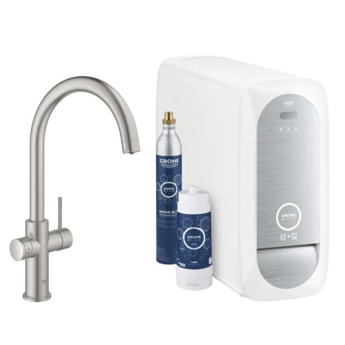 Blue Home Grohe zestaw startowy z baterią kuchenną wylewka C chrom - 31455 DC1