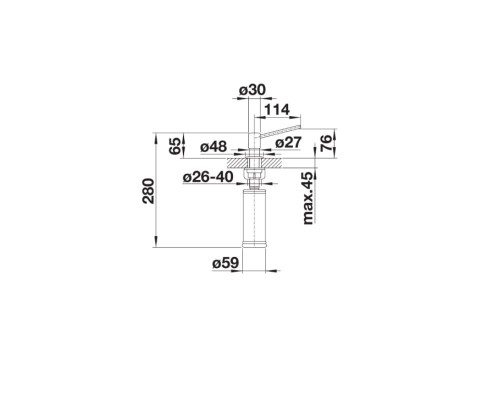 Torre Blanco dozownik na płyn zlewozmywakowy chrom - 512593