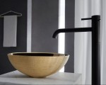 Brest Bathco umywalka nablatowa fi 405 złota - 4120GOLD