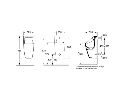 Architectura V&B pisuar 558700R1