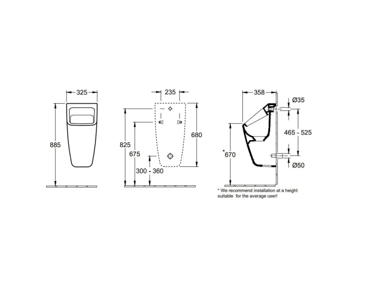 Architectura V&B pisuar 558700R1
