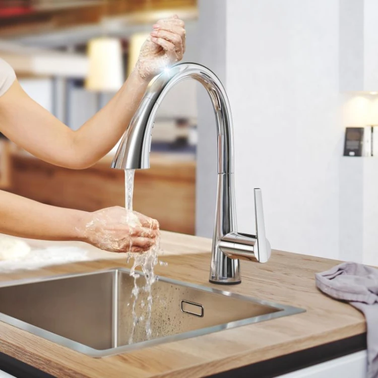 Zedra New Touch Grohe bateria zlewozmywakowa z obrotową wylewką chrom - 30219002