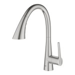 Zedra New Grohe bateria zlewozmywakowa z wyciąganą wylewką super steel- 32294DC2