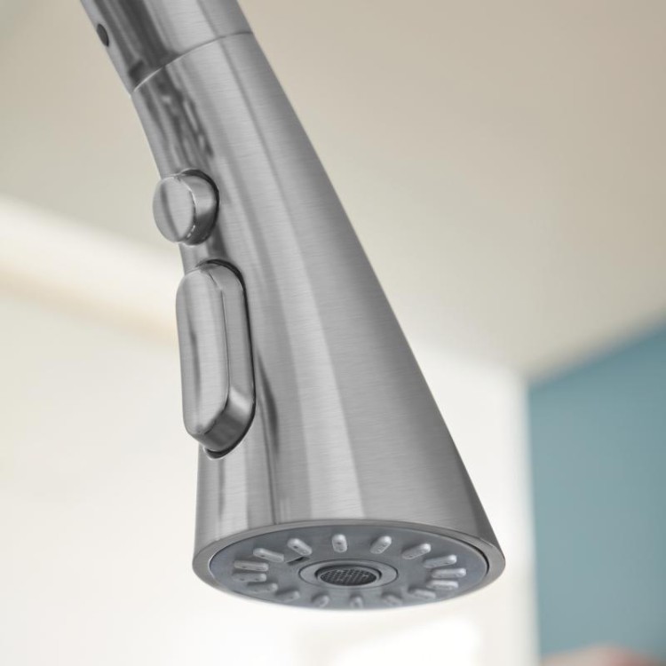 Zedra New Grohe bateria zlewozmywakowa z wyciąganą wylewką super steel- 32294DC2
