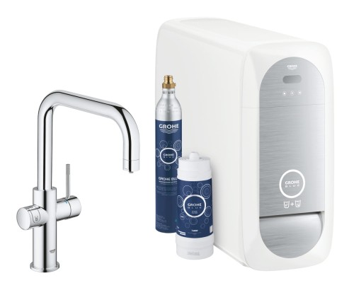 Blue Home Grohe zestaw startowy z baterią kuchenną wylewka U chrom - 31456001