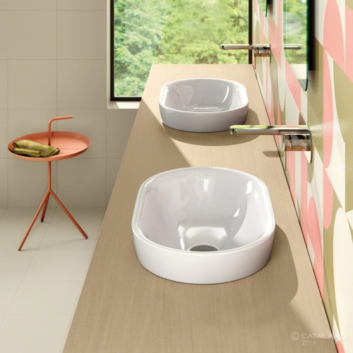 Sfera Catalano umywalka nablatowa 55x35 cm biała - 15535ASF00
