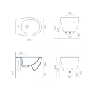 Italy Catalano bidet wiszący biały - 1BS52IT00