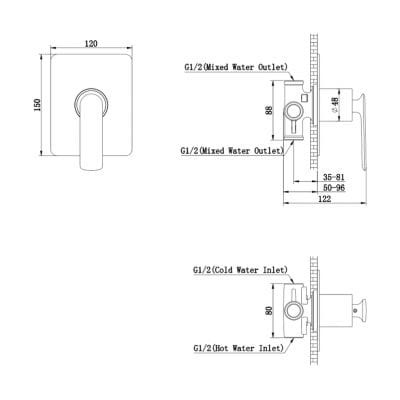 Experience Black Kohlman bateria prysznicowa czarny mat - QW220EB