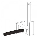 Wieszak na ręczniki do baterii Cuadro-tres 180 mm czarny mat - 03412402NM