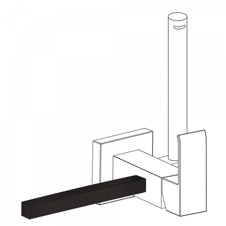 Wieszak na ręczniki do baterii Cuadro-tres 180 mm czarny mat - 03412402NM