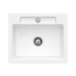 Siluet 60 S V&B TitanCeram zlewozmywak ceramiczny KM 510x600 snow white - 334601KG