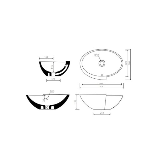 Zora Marmorin umywalka nablatowa z kompozytu mineralnego