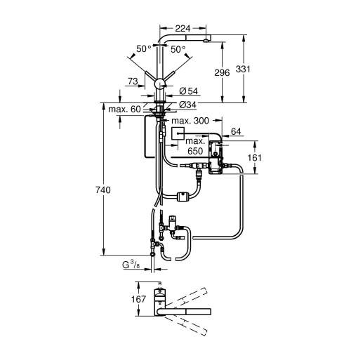 Grohe Minta Touch bateria kuchenna samoczynna chrom - 31360 001