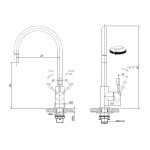Sofia Pull-out Hansloren bateria zlewozmywakowa złoty szczotkowany - SOGB-0003