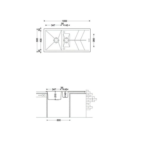 Jazz Hansloren by Schock zlewozmywak 500x1000x210 biały - JABO-2WMD