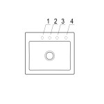 Subway 60 S Premiumline V&B zlew ceramiczny 510x600mm KM snow white (połysk) - 3309 01 KG