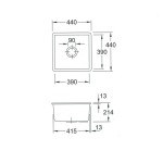 Subway SU 50 Villeroy&Boch zlew ceramiczny chromit  332501J0