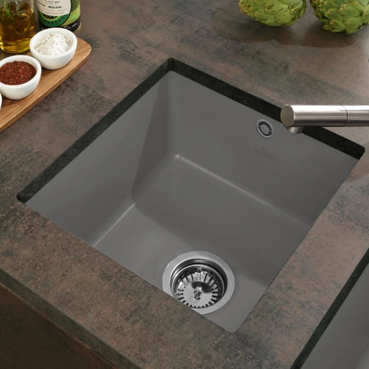 Subway SU 50 Villeroy&Boch zlew ceramiczny fosil szary 332501KD