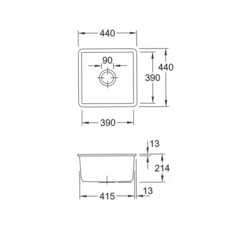 Subway SU 50 Villeroy&Boch zlew ceramiczny timber 332501TR