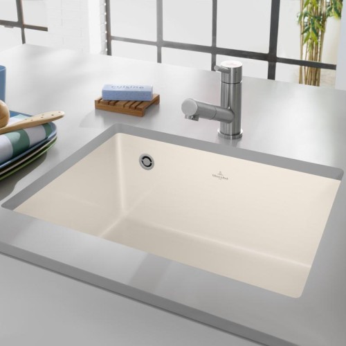 Subway SU 60 Villeroy&Boch zlew ceramiczny podblatowy cream (mat) beż 331001KR