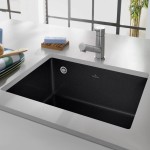 Subway SU 60 Villeroy&Boch zlew ceramiczny podblatowy chromit (połysk)  czarny 331001J0