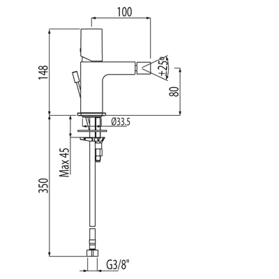 Loft-Tres bateria bidetowa chrom – 200.120.02