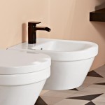 Architectura V&B bidet model podwieszany do montażu armatury 1-otworowej 370x530mm white alpin - 5484 00 01