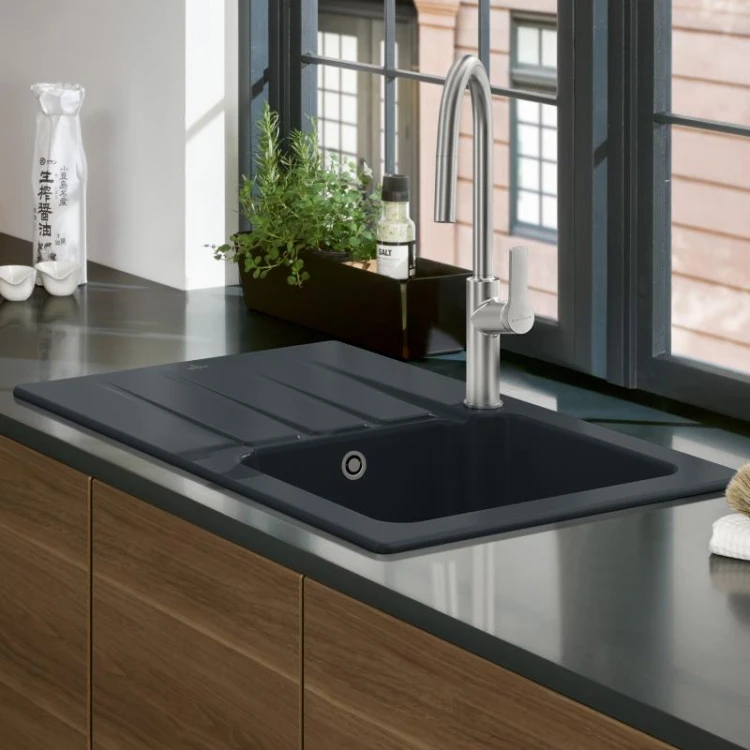 Architectura 45 Premiumline Villeroy&Boch zlewozmywak ceramiczny 510x800 KM ebony 335001S5