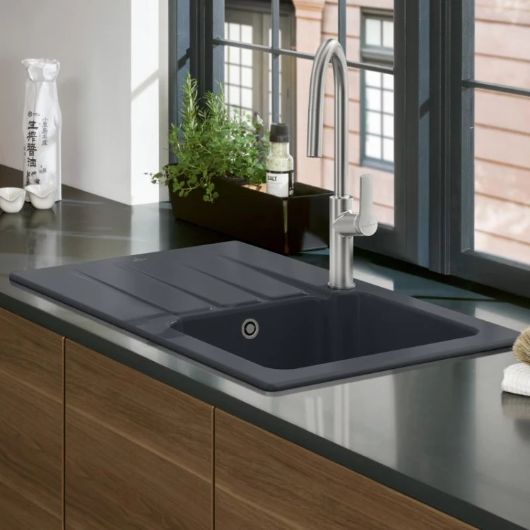 Architectura 45 Classicline Villeroy&Boch zlewozmywak ceramiczny 510x800 KM graphite 334001I4