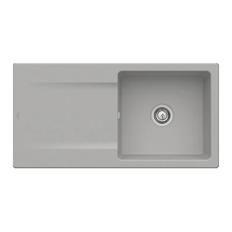 Siluet 60 Villeroy&Boch TitanCeram zlewozmywak ceramiczny stone white biały matowy 333601KD