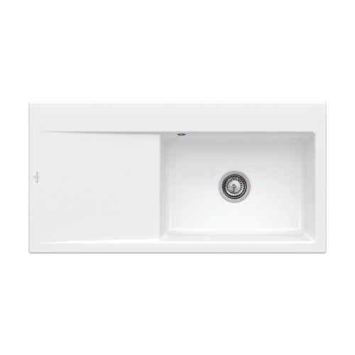 Subway Style 60 Villeroy&Boch zlewozmywak ceramiczny prawy snow white biały połysk 336101KG