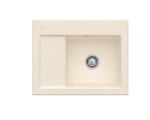 Subway 45 Compact Classicline V&B zlew ceramiczny 650x510mm KM prawy ivory (mat) - 331301FU