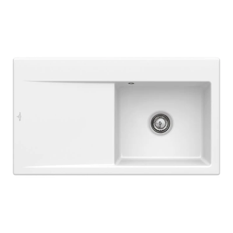 Subway Style 50 Classicline V&B zlew ceramiczny 510x900 KM prawy stone white (mat) – 3351 01 RW