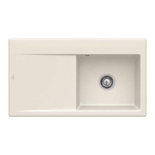 Subway Style 50 Classicline V&B zlew ceramiczny 510x900 KM prawy crema (połysk) – 3351 01 KR