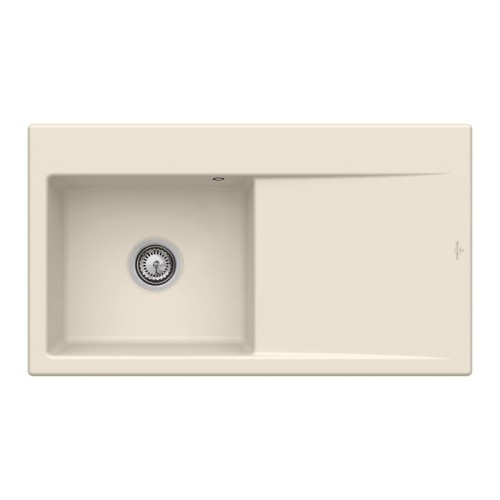 Subway Style 50 Classicline V&B zlew ceramiczny 510x900 KM lewy ivory (mat) – 3352 01 FU