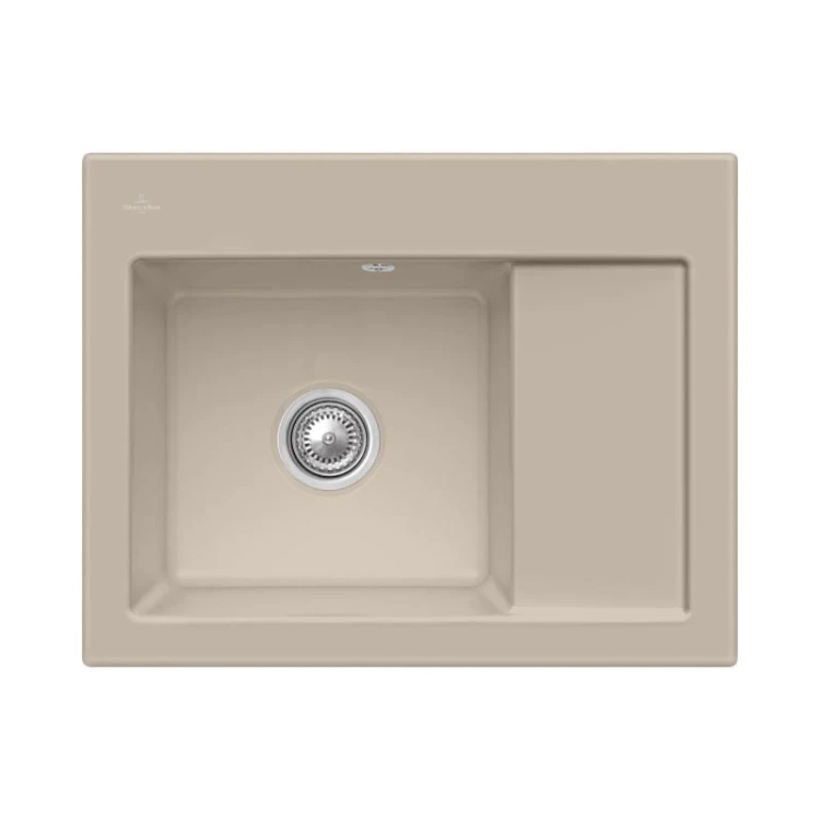 Subway 45 Compact Classicline V&B zlew ceramiczny 510x650 KM lewy almond - 331201AM