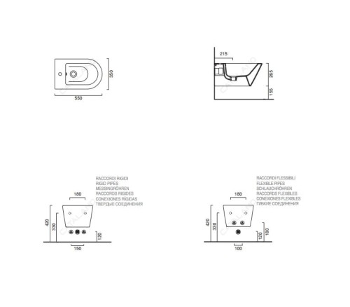 Zero/Proiezoni Catalano bidet wiszący 55 czarny matowy - 1BS55NRNS