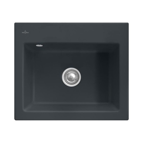 Subway 60 S Premiumline Villeroy&Boch zlewozmywak ceramiczny 510x600mm KM ebony (mat) 330901S5