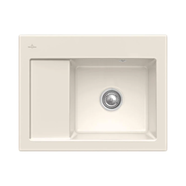 Subway 45 Compact Classicline Villeroy&Boch zlew ceramiczny 510x650 prawy creme 331301KR