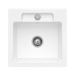 Siluet 50 S Villeroy&Boch TitanCeram zlewozmywak ceramiczny KM 510x510 snow white 334501KG